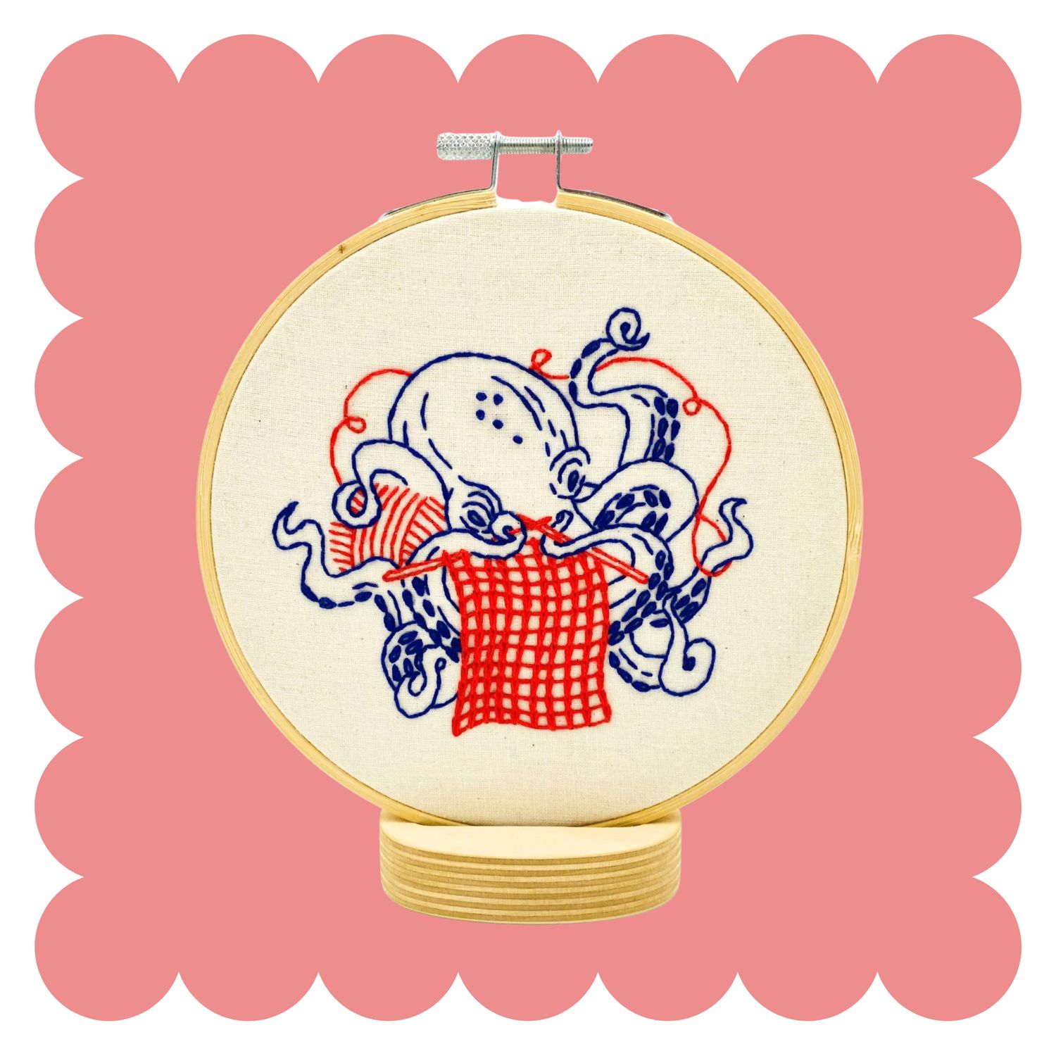 Octopus Knitting Complete Embroidery Kit Octopus Knitting Complete Embroidery Kit