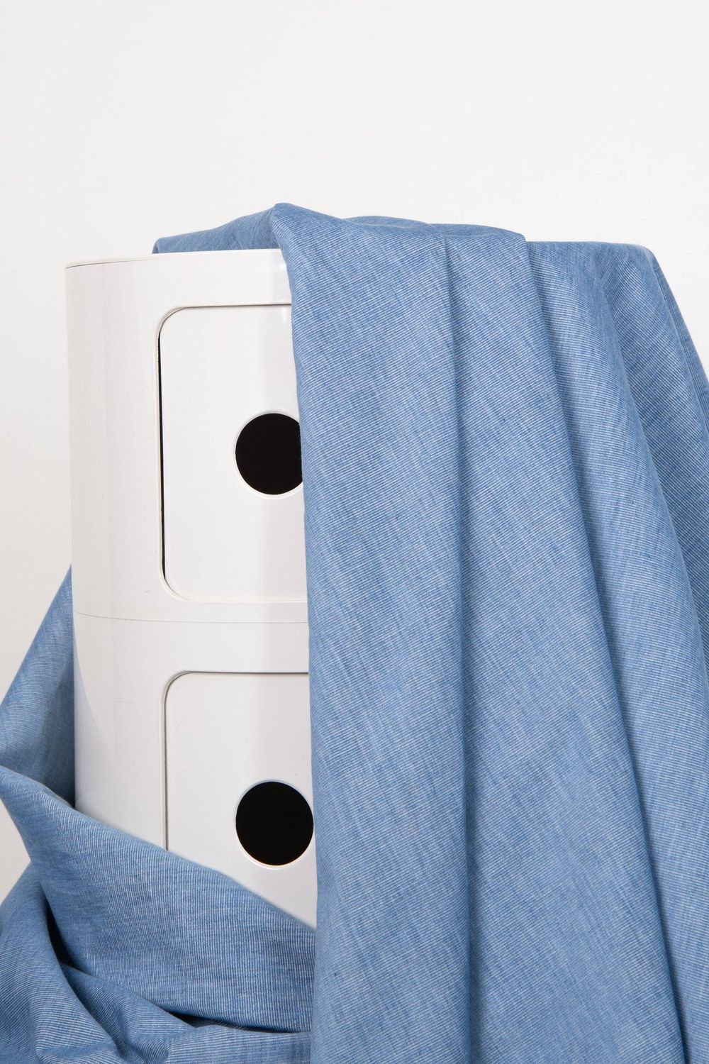 Woven Velvet in Light Blue from Atelier Brunette, 59" Wide