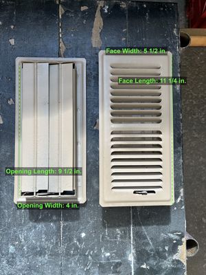 4 in. x 9 1/2 in. 2 Way Steel Floor Register in Brown