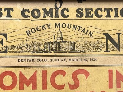 Framed Vintage Newspaper - Rocky Mountain News - 1934