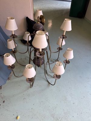 12 Light Brass Chandelier