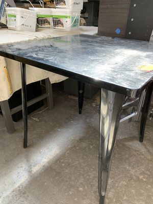 Black Metal Utility Table