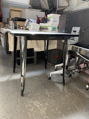 Black Metal Utility Table