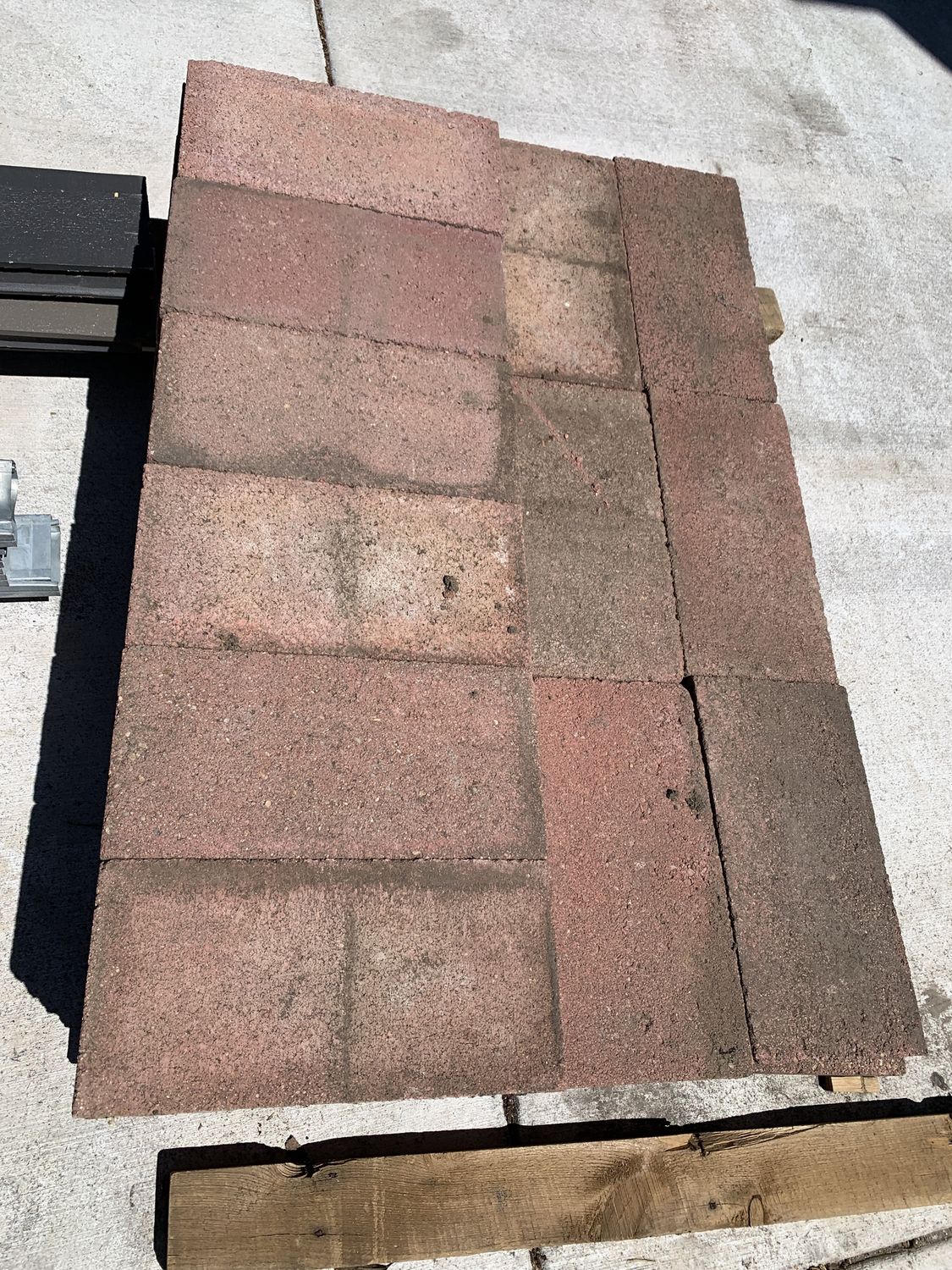 Red Concrete Cap Blocks (Patio Pavers)