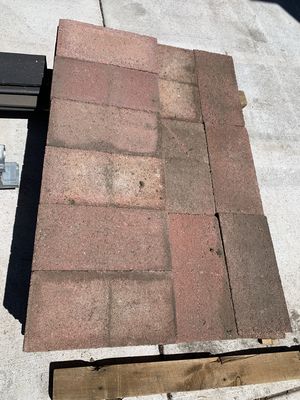 Red Concrete Cap Blocks (Patio Pavers)