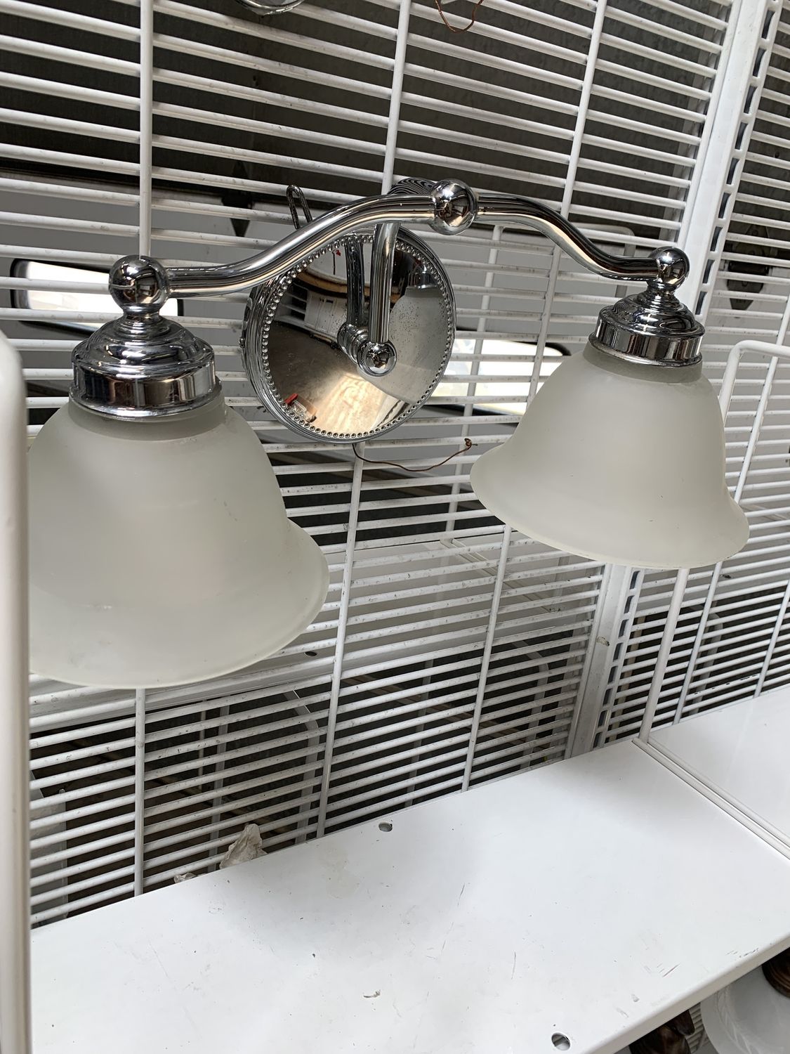 2 Light Chrome Wall Sconce