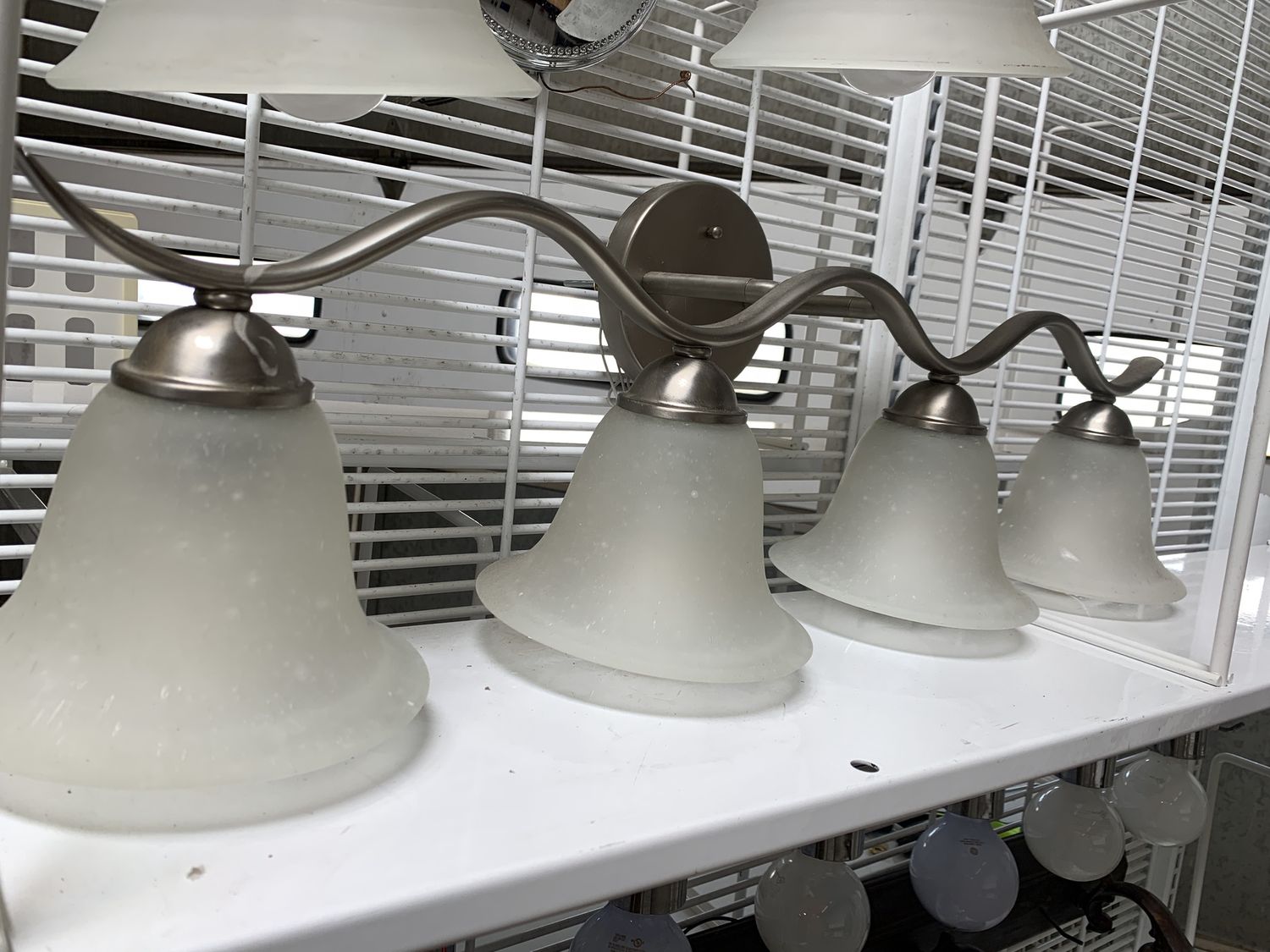 4 Light Brushed Nickel Sconce