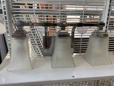3 Light Chrome Sconce (Glass)