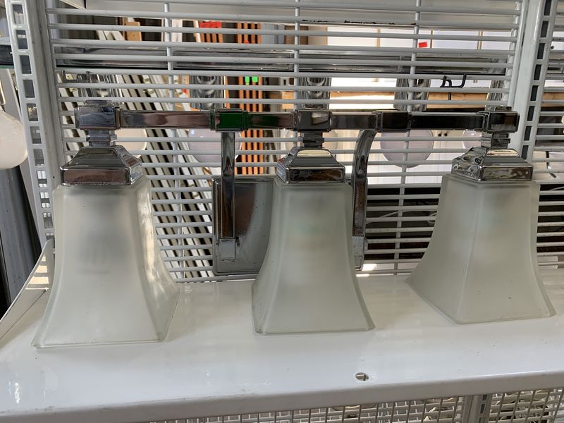 3 Light Chrome Sconce (Glass)