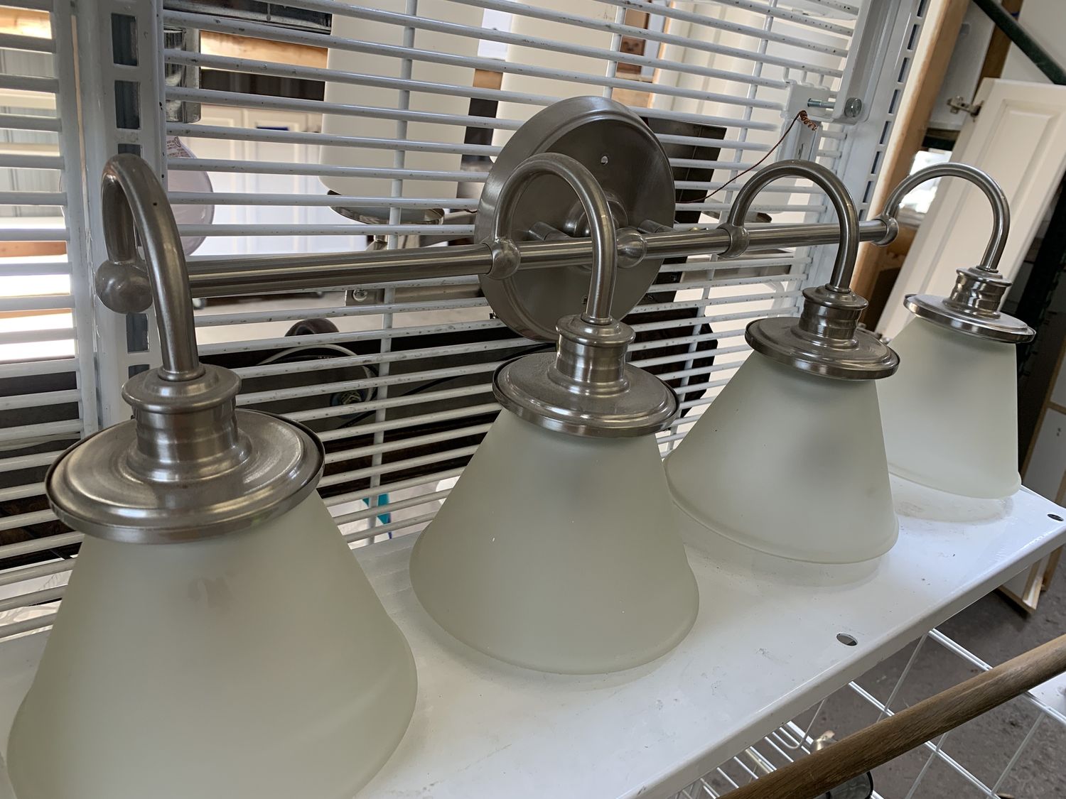 4 Light Brushed Nickel Bell Sconce