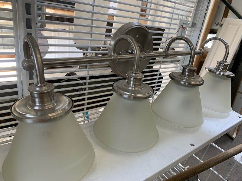 4 Light Brushed Nickel Bell Sconce
