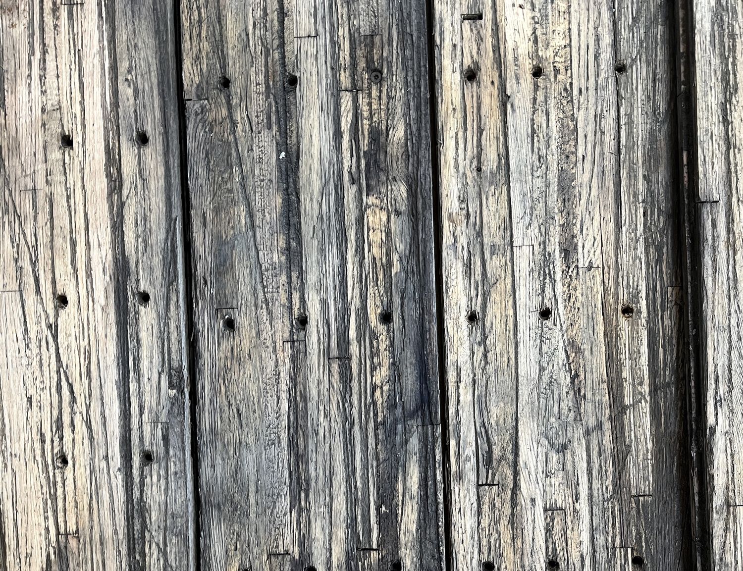 Reclaimed Oak Cargo Planks, Size: Rough Sanded - 1 1/4&quot; Thick - 12 ft Length