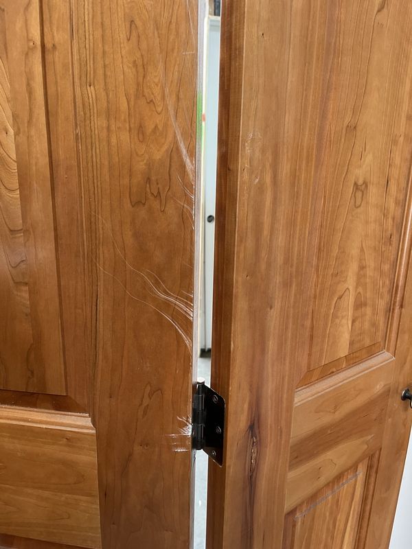 36&quot; x 90&quot; Solid Cherry Bifold Doors – 4-Panel, Pre-Hung [#BF01]
