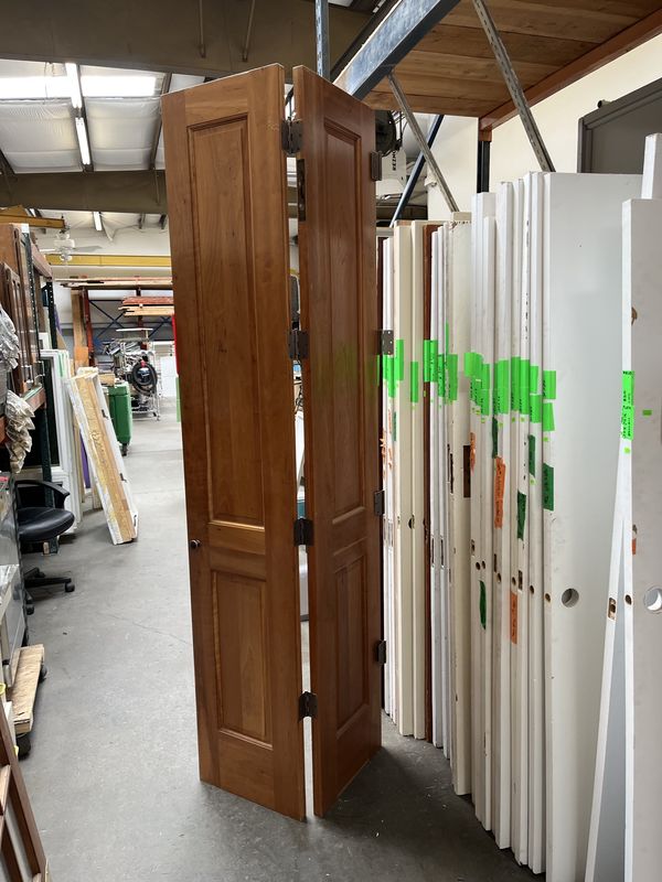36&quot; x 90&quot; Solid Cherry Bifold Doors – 4-Panel, Pre-Hung [#BF02]