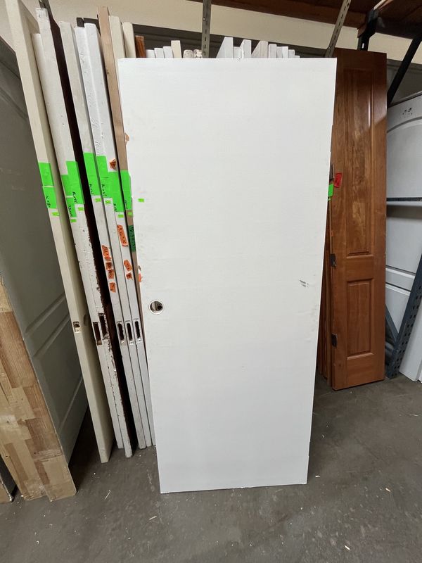 30&quot; x 74&quot; White Hollow Core Door – Flush [#HC02]