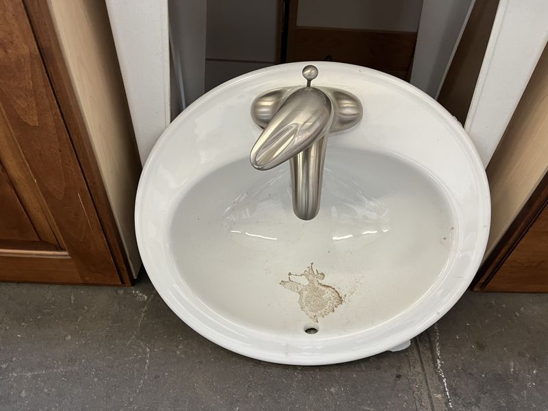 Kohler K-2196 Drop-In Bathroom Sink with Faucet – White Porcelain [#KS001+2]