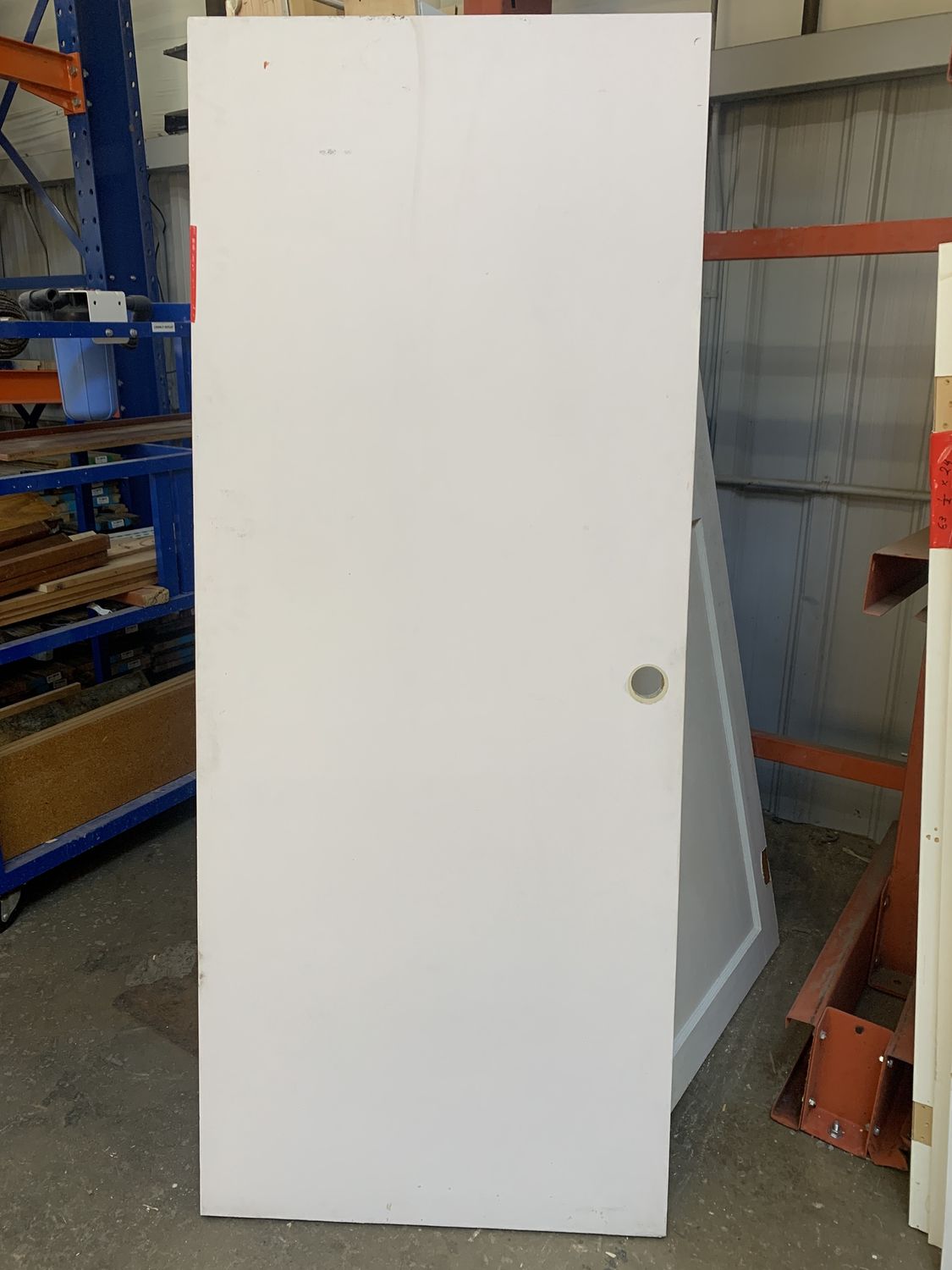 32&quot; x 78.5&quot; Flat Panel Solid Core Interior Door – White Painted, Modern Slab D610.07