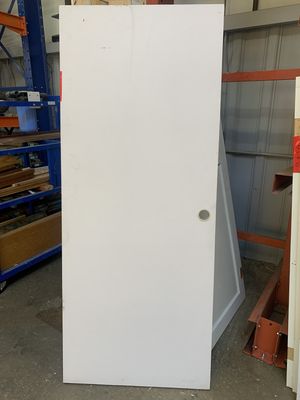 32&quot; x 78.5&quot; Flat Panel Solid Core Interior Door – White Painted, Modern Slab D610.07