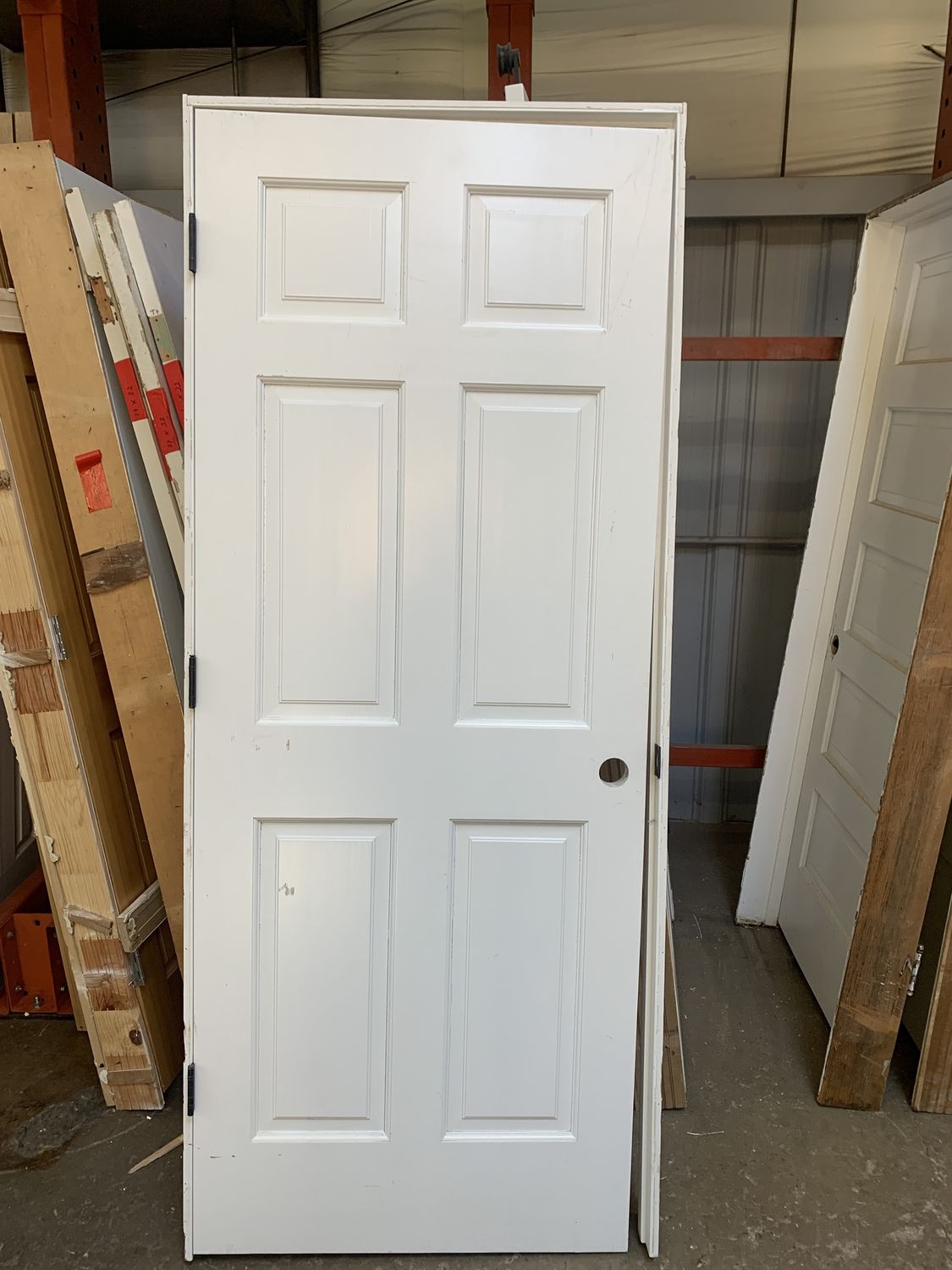32&quot; x 80&quot; 6-Panel Solid Core Interior Door – White Painted, Pre-Hung D610.10