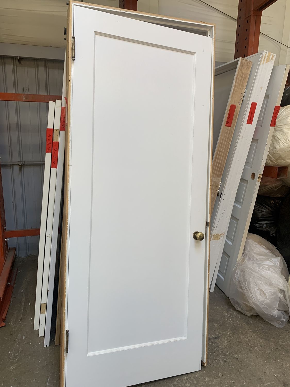 32&quot; x 80&quot; 1-Panel Solid Core Interior Door – White Painted, Pre-Hung D610.14