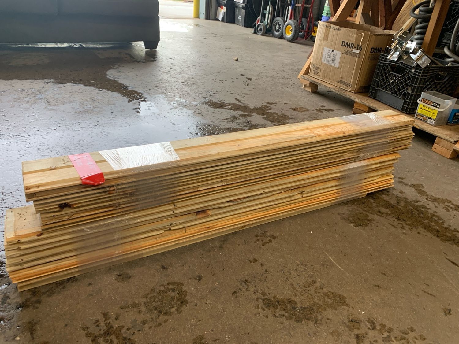 5/8&quot; x 4&quot; Tongue &amp; Groove Pine Planks – 52 Linear Feet #617.02
