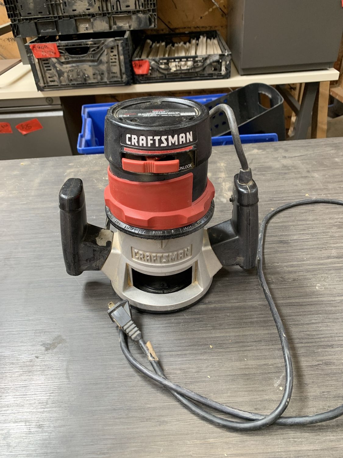 Craftsman 25,000 RPM Fixed-Base Router – Model 315.175040 624.07
