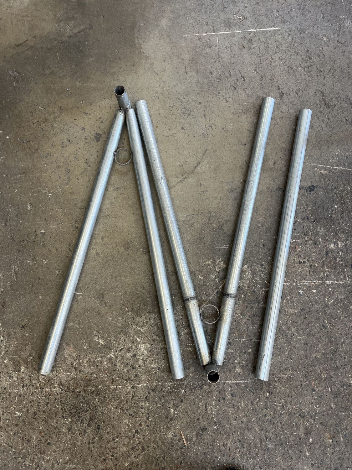 Custom Welded Metal Pipe Sawhorses – Set of