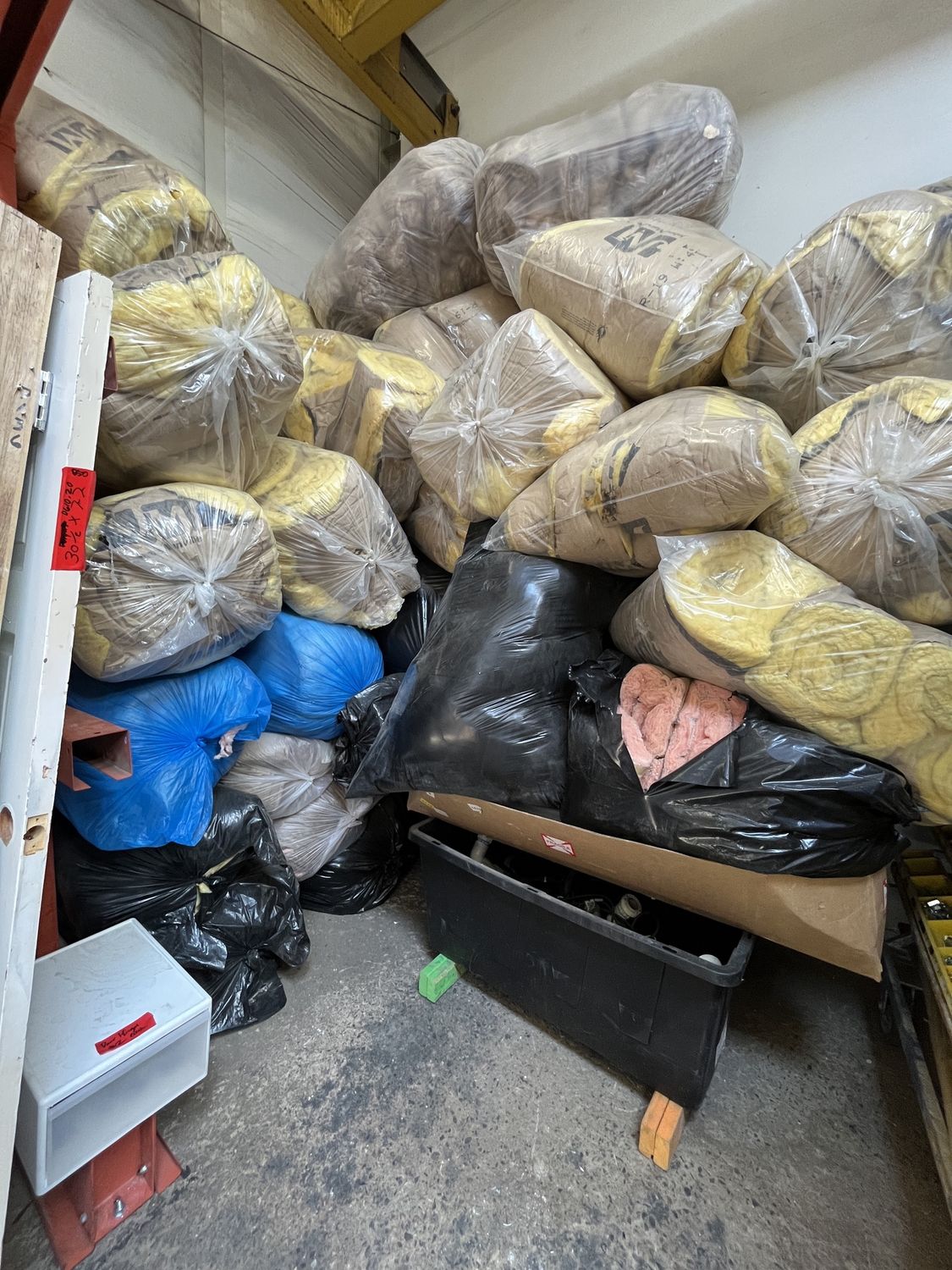 Miscellaneous Fiberglass Insulation Bags – Approx. 40 sq ft Each – Multiple Bags Available