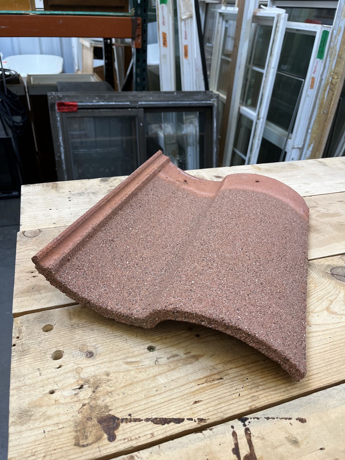 Monier Red Concrete Barrel Roof Tile (100sqft) – 16 1/2&quot; x 13&quot;, Reclaimed [712.03]