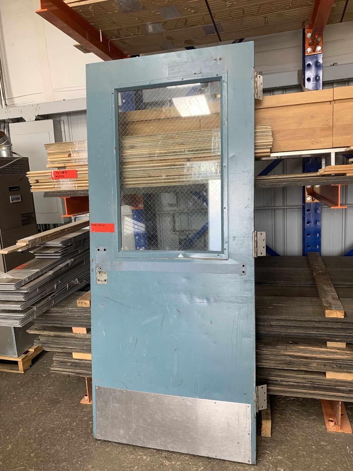 36&quot; x 79 ¾&quot; Steel Commercial Door – Vision Lite, Continuous Hinge, Beige Finish 707.02