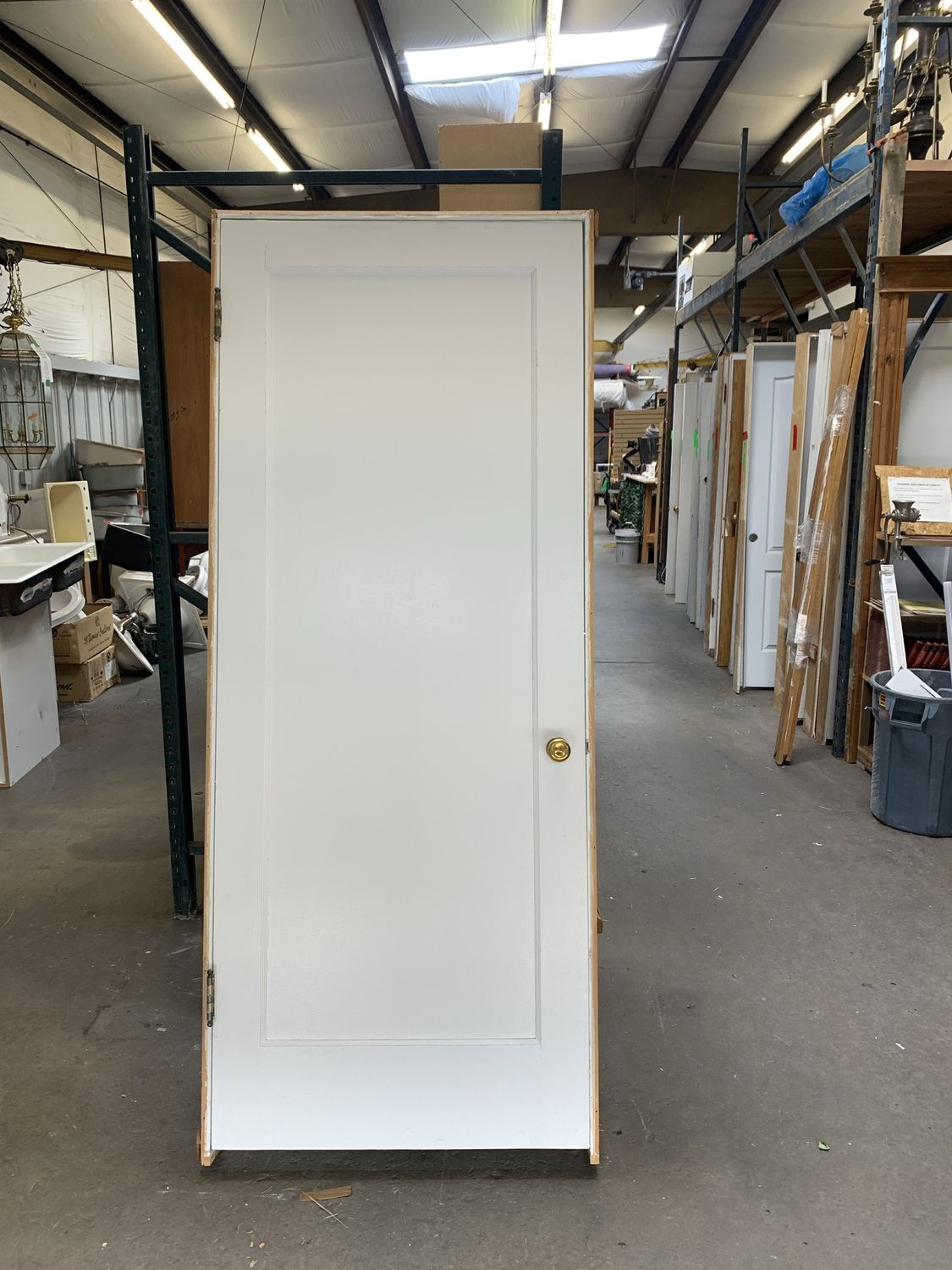 30&quot; x 79 ½&quot; White Single-Panel Interior Door – Prehung with Hardware 707.12