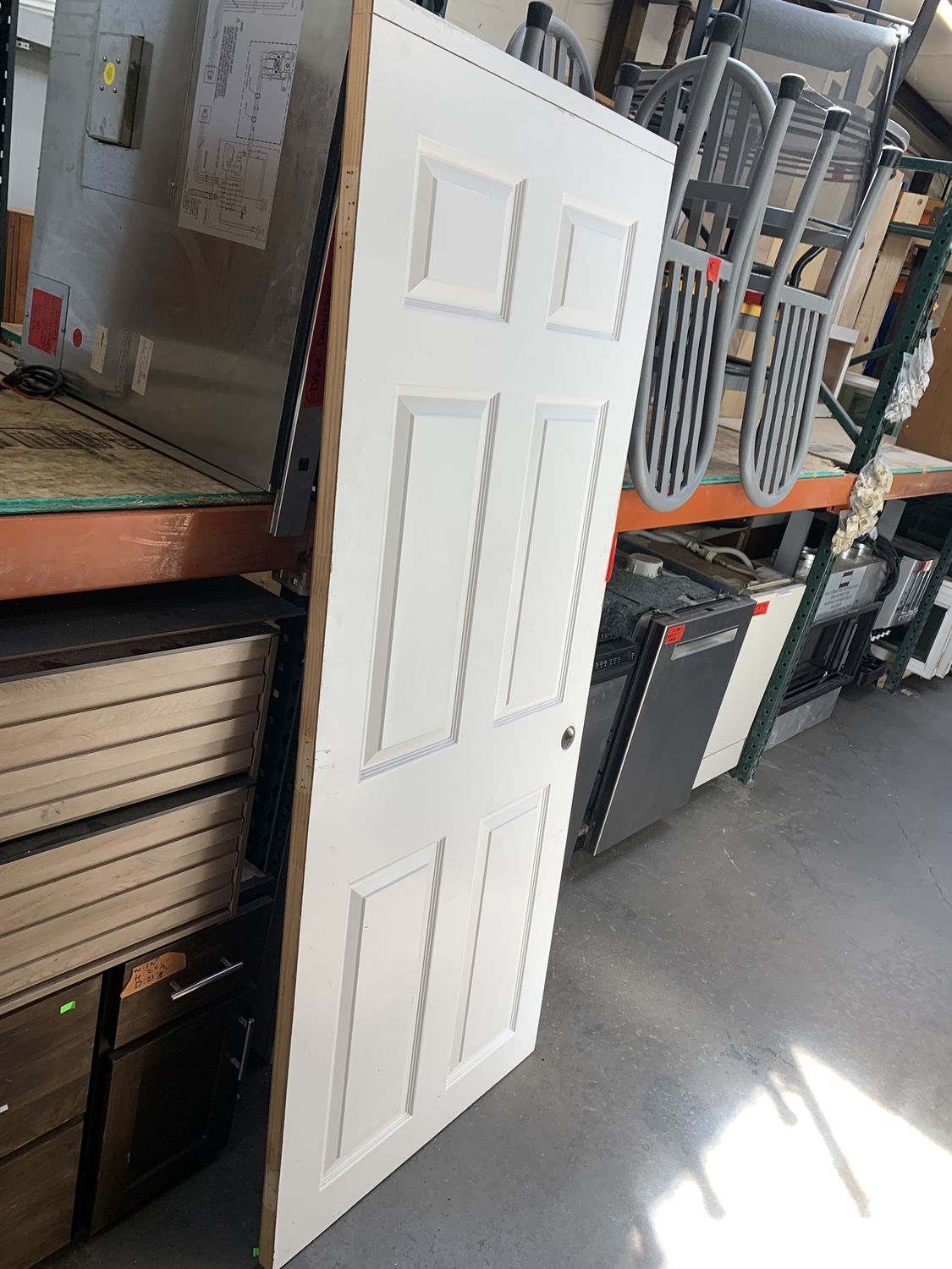 31 1/2&quot; x 77&quot; 6-Panel Hollow Core Interior Door – Pre-drilled for Handle 707.13