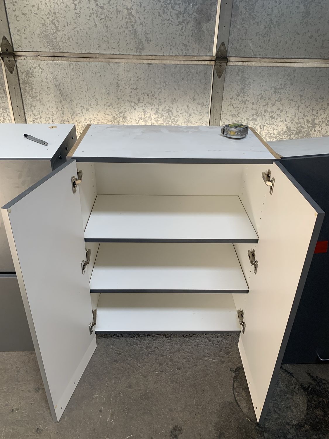 Modern Gray 2-Door Cabinet - 714.03