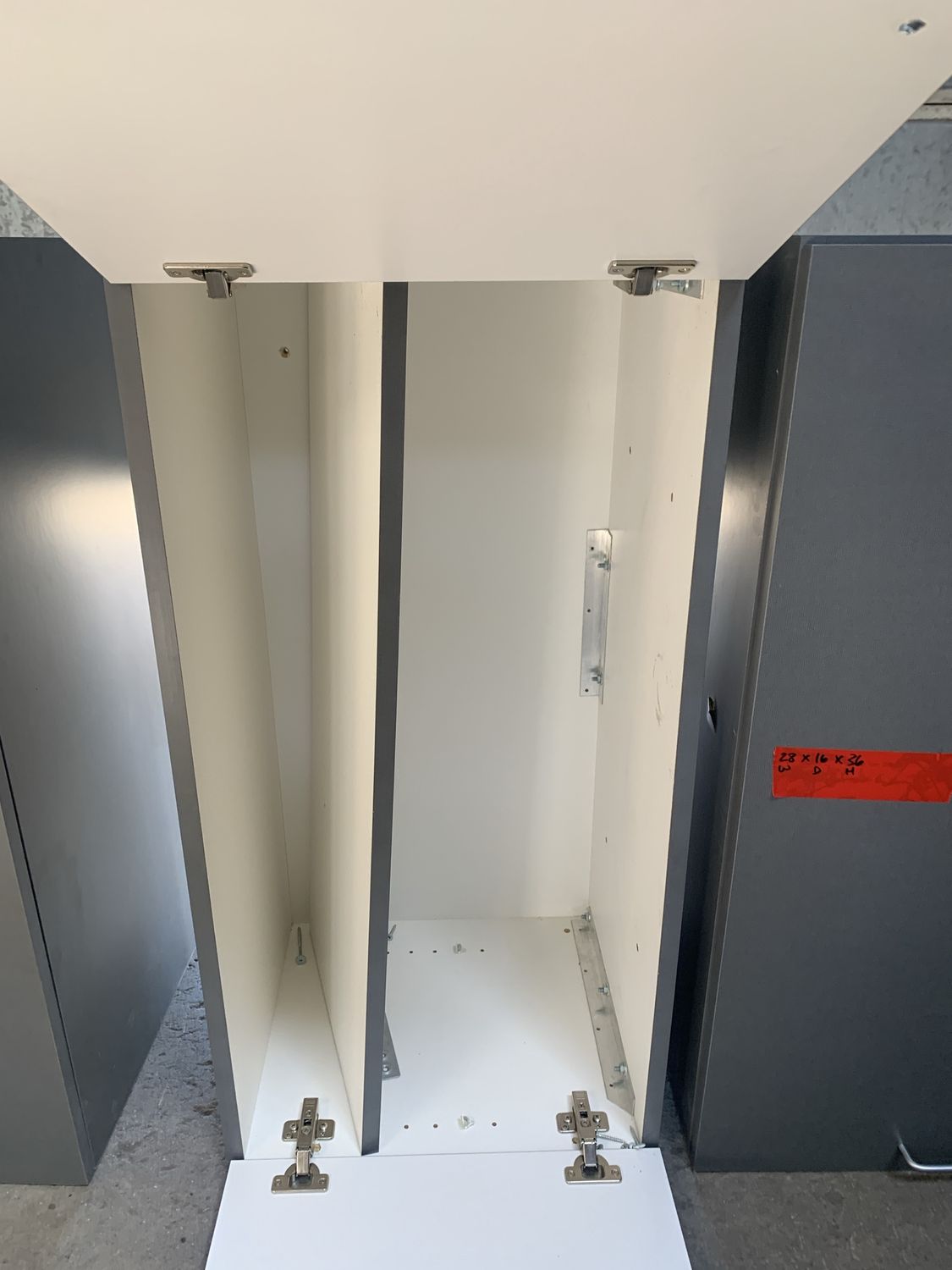 Modern Gray 2-Door Horizontal Cabinet - 714.04