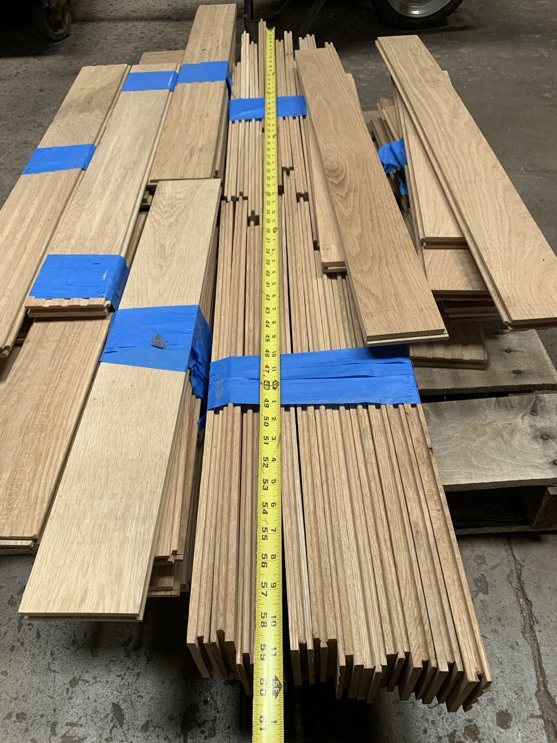 Bundle of Solid Oak Tongue &amp; Groove Flooring – 4&quot; Wide - 728.13