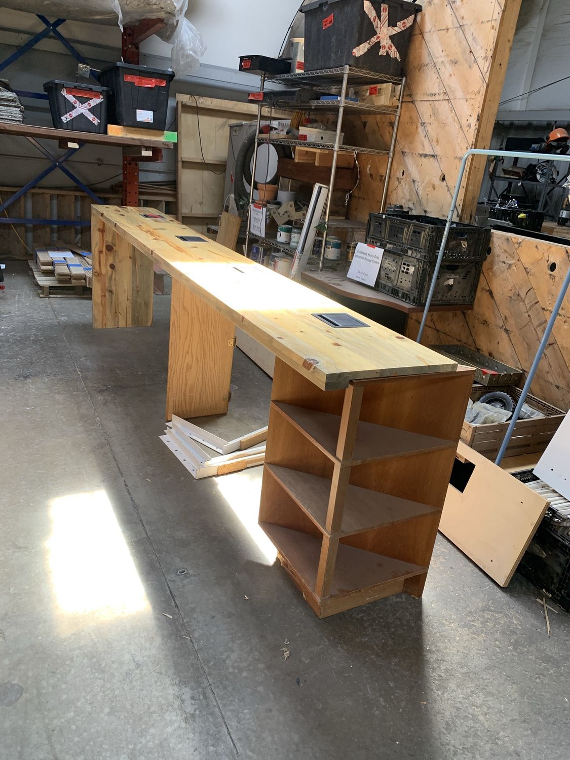 Beetle Kill Pine Counter – 11&#39; x 18&quot; x 36.5&quot; with Power Access 803.02