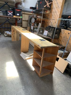 Beetle Kill Pine Counter – 11&#39; x 18&quot; x 36.5&quot; with Power Access 803.02