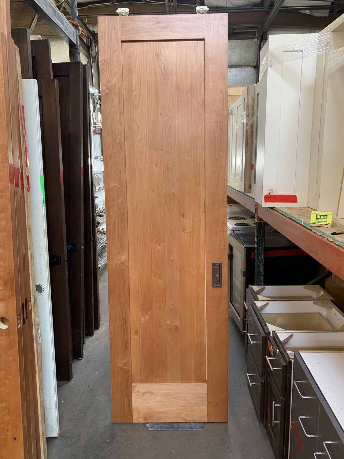 Solid Cherry Sliding Door – Modern 1-Panel Design [827.05]