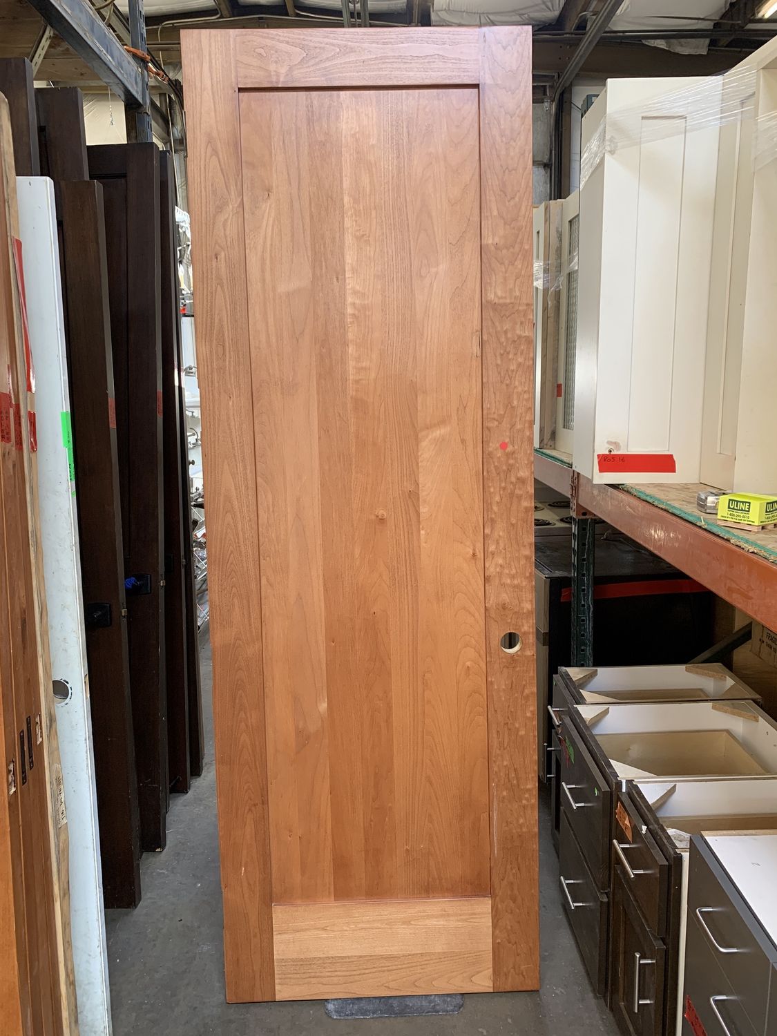 Solid Cherry Interior Door – Modern 1-Panel Design [827.07]