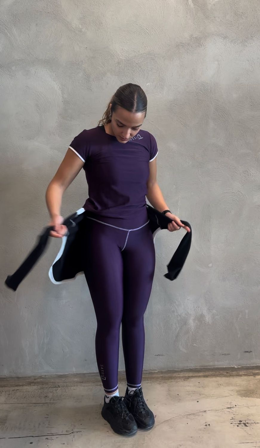 notsobasic grape violet tights