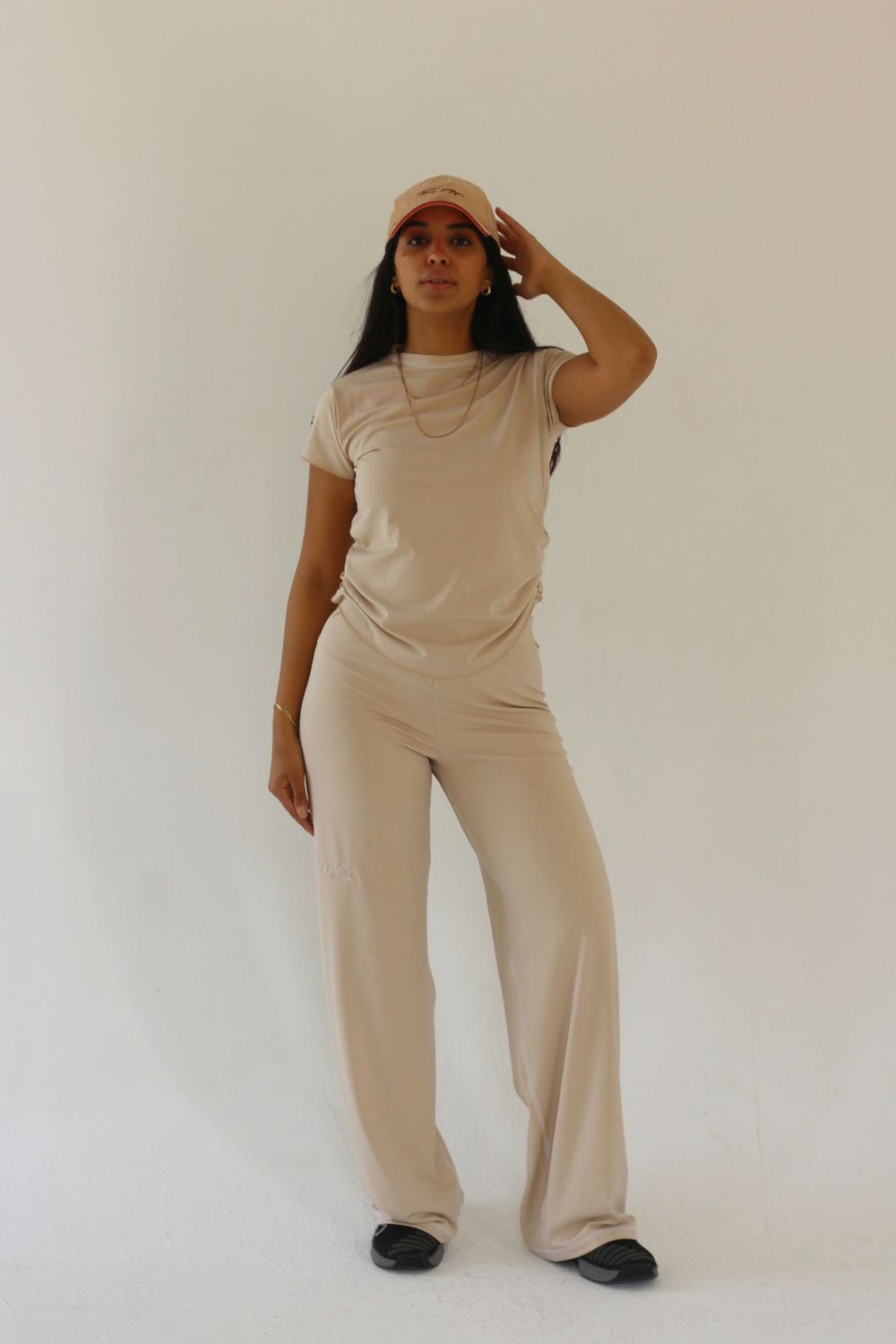 Wide Leg Pants - Oat milk