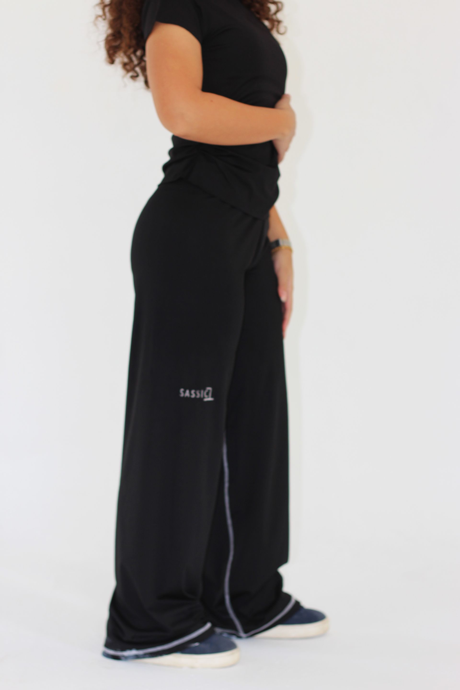 Wide Leg Pants - Black