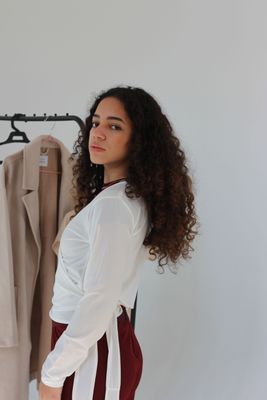 White Ballet Wrap Top