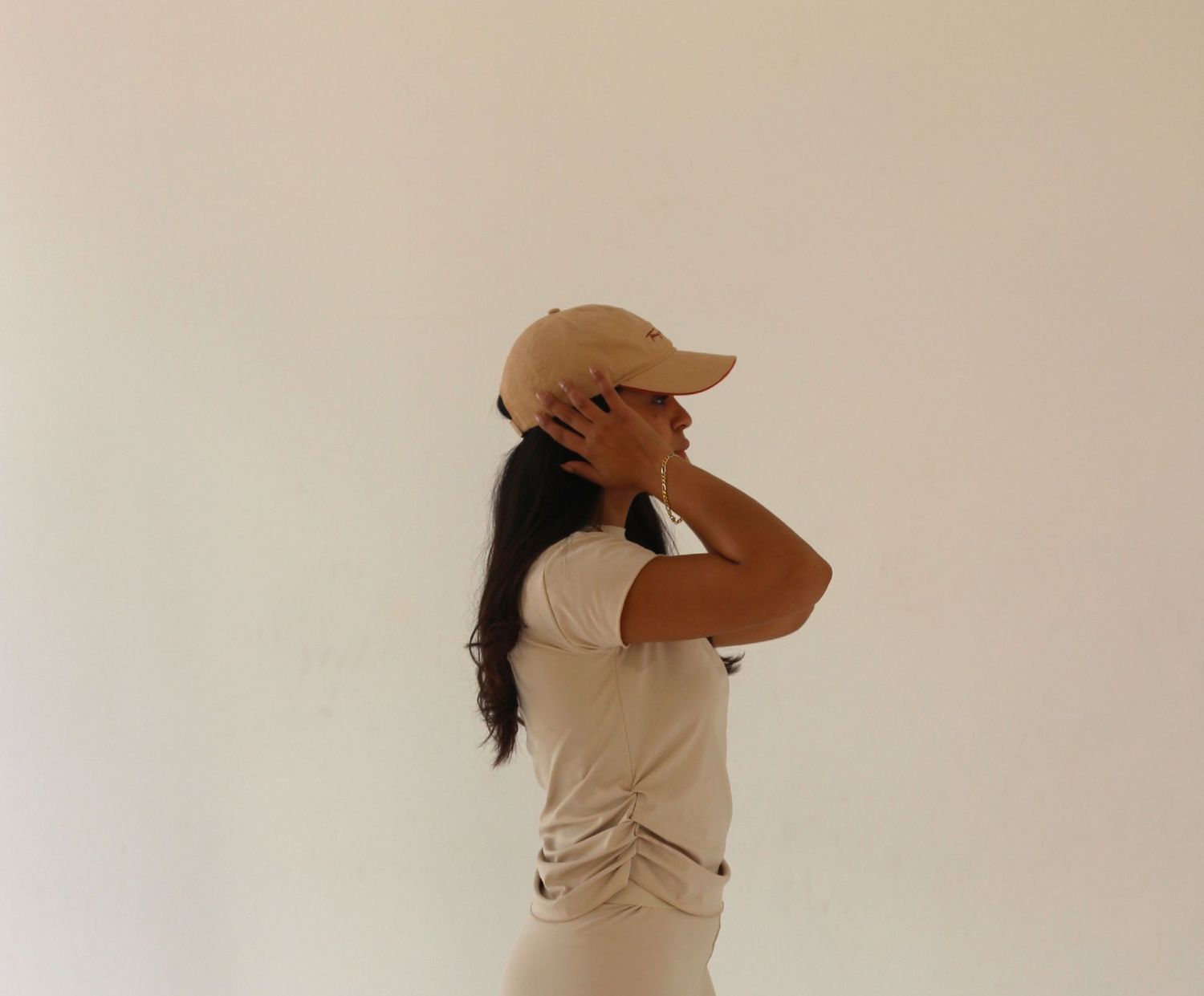 Scrunched Top - Oat Milk