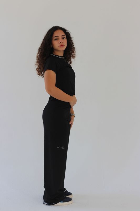 Wide Leg Pants - Black