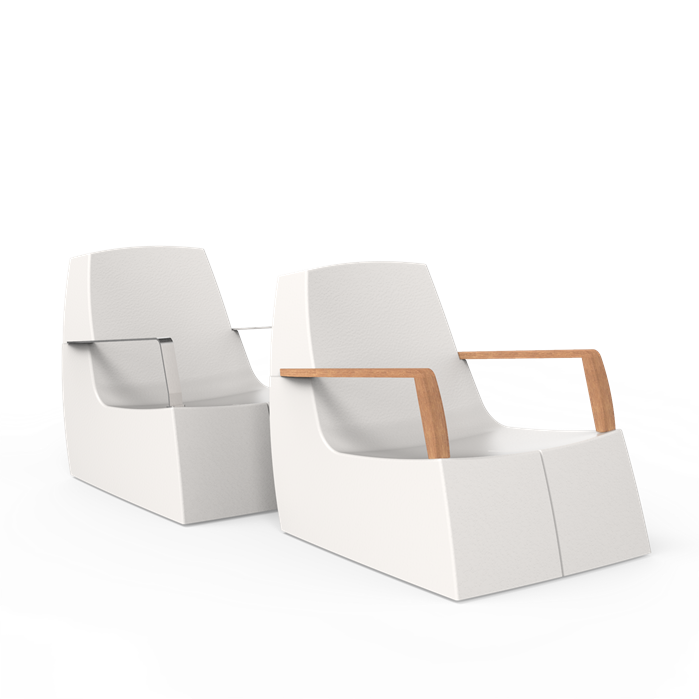 Loungestoel O2s  mat wit