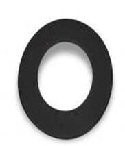 Rosette ovaal 150mm gecoat Staal