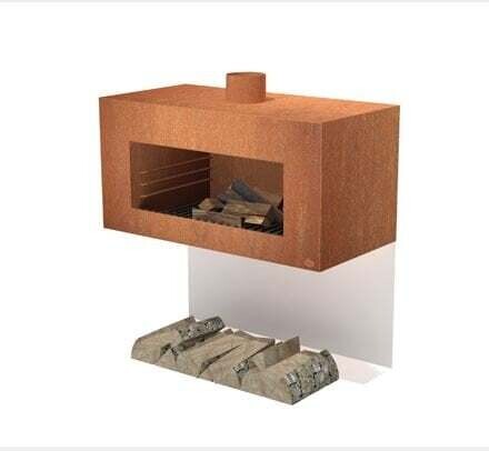 Forno / Burni Enok wand - Cortenstaal