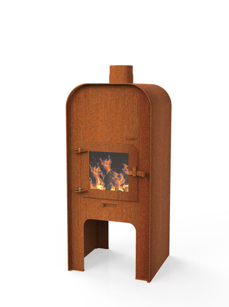 Forno Gap met deur - Cortenstaal