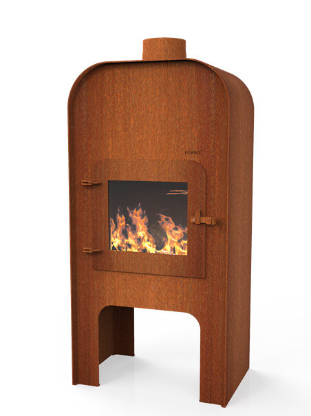Forno Gap met deur XL - Cortenstaal